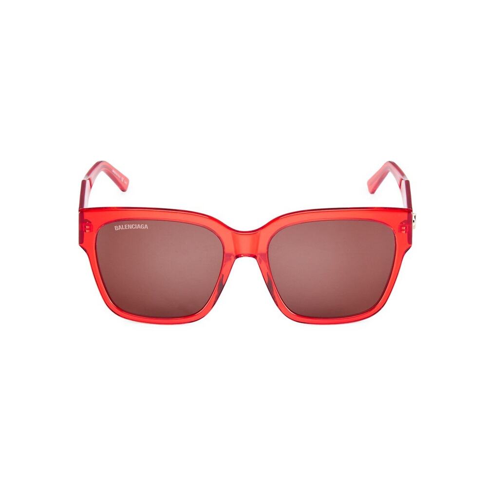 Balenciaga Acetate Red 55mm Square Sunglasses